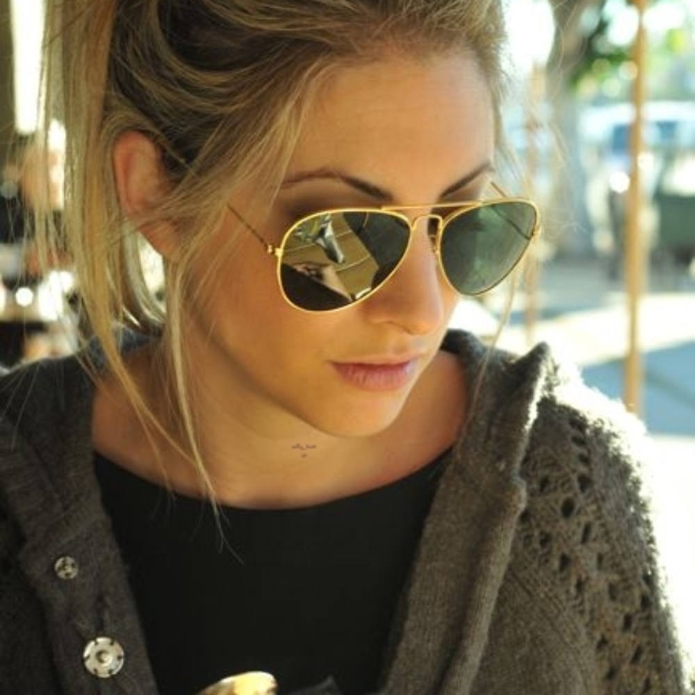 Ray-Ban (Store Display) Aviator Green Lenses RB3025 - Picture 10 of 12
